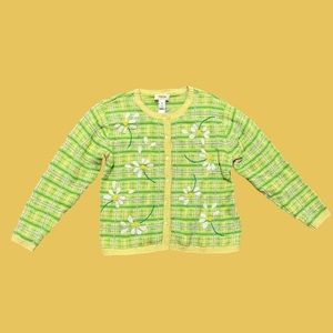 Talbots floral cardigan